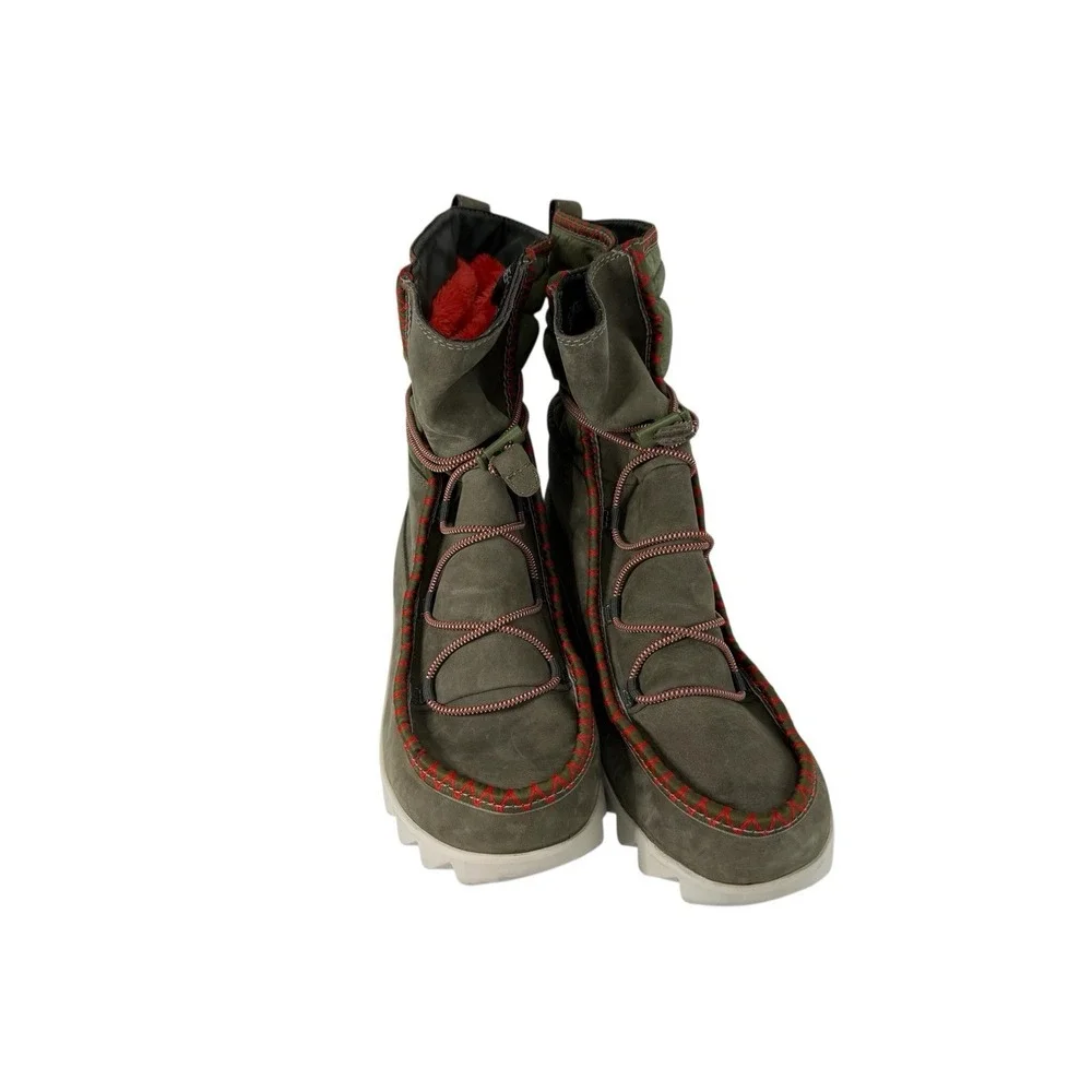 The‎ North Face ThermoBall Lace-Up Green Snow Boots Women's 7 No Box